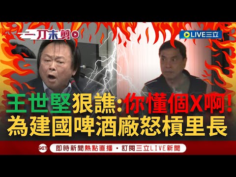 【一刀未剪】王世堅怒譙"你懂個X啊"！ 為建國啤酒廠火爆槓里長 不滿頻遭插嘴堅拍桌轟里長說謊 嗆"台灣人2件事不用政府擔心"：一個喝酒另一個賭博 ｜【焦點人物大現場】20240416｜三立新聞台