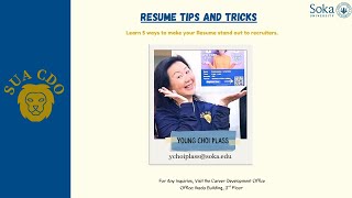 Information CDO Videos: Resumes Update
