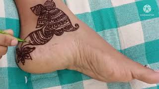 Easy Mehandi Designs For Beautiful Legs Cone Designs Tutorials - 5 Maha Sushma Vlogs