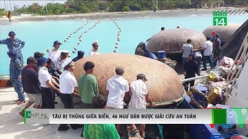 Tàu bị thủng giữa biển, 46 ngư dân được giải cứu an toàn| VTC14