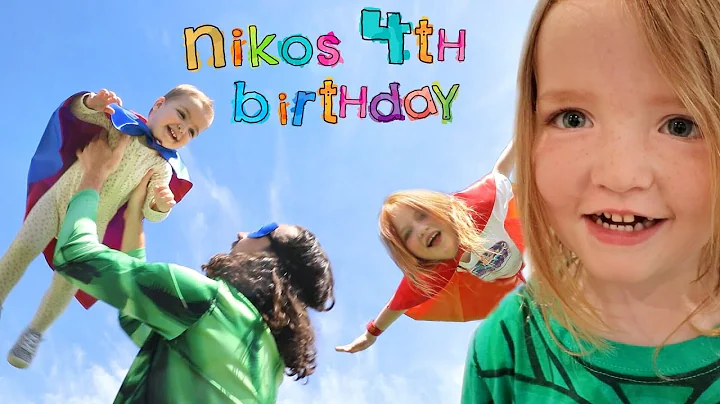 NiKO's 4th BiRTHDAY!! Superhero Family and Learnin...