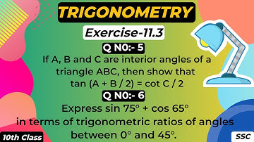 Trigonometry||Exercise:- 11.3||Question:- 5 & 6||10th Class||SSC||Maths||Explaining in Telugu.....👍👍