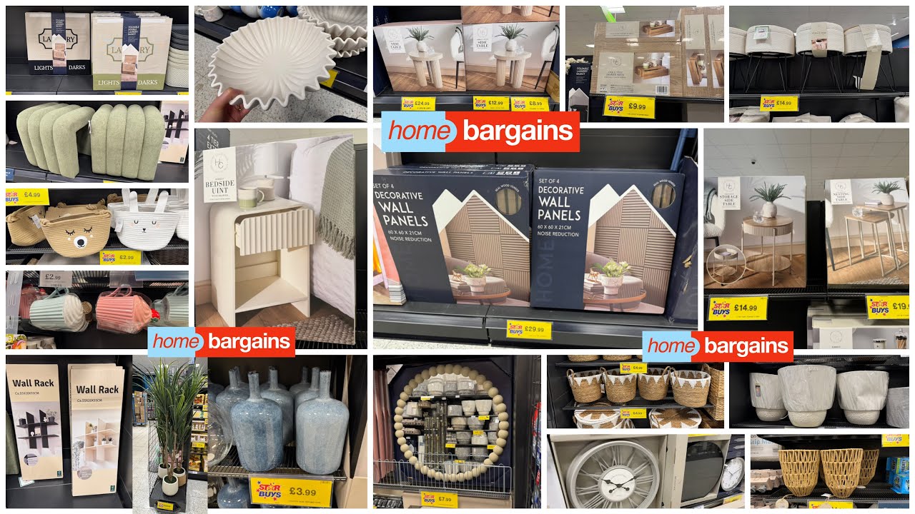 ♦️HOME BARGAINS♦️WHA’S NEW IN STORES😍HOMEDECOR, STORAGEITEMS ,FURNITURE ,PLANTS, VASES🔹February 2026
