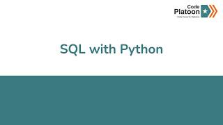 W11D1: SQL with Python