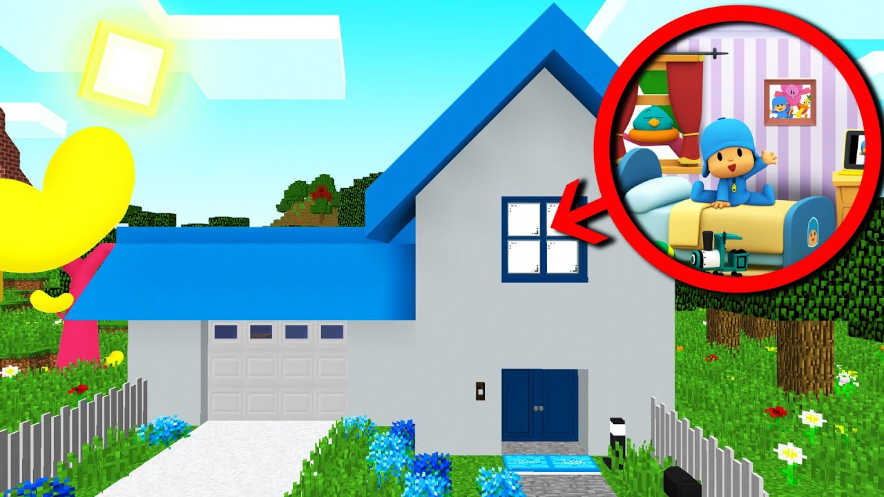 APARECE LA CASA DE POCOYÓ EN LA CIUDAD DE MINECRAFT 😱