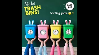 Waste Sorting Game for Kids 🗑️ Turn Boxes into Colorful Bins!#RecyclingCraft #DIYKidsActivity screenshot 5