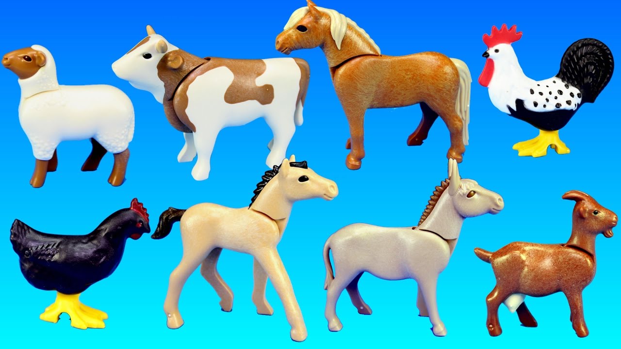 PLAYMOBIL Country Farm Animals Pen and Hen House Building ...