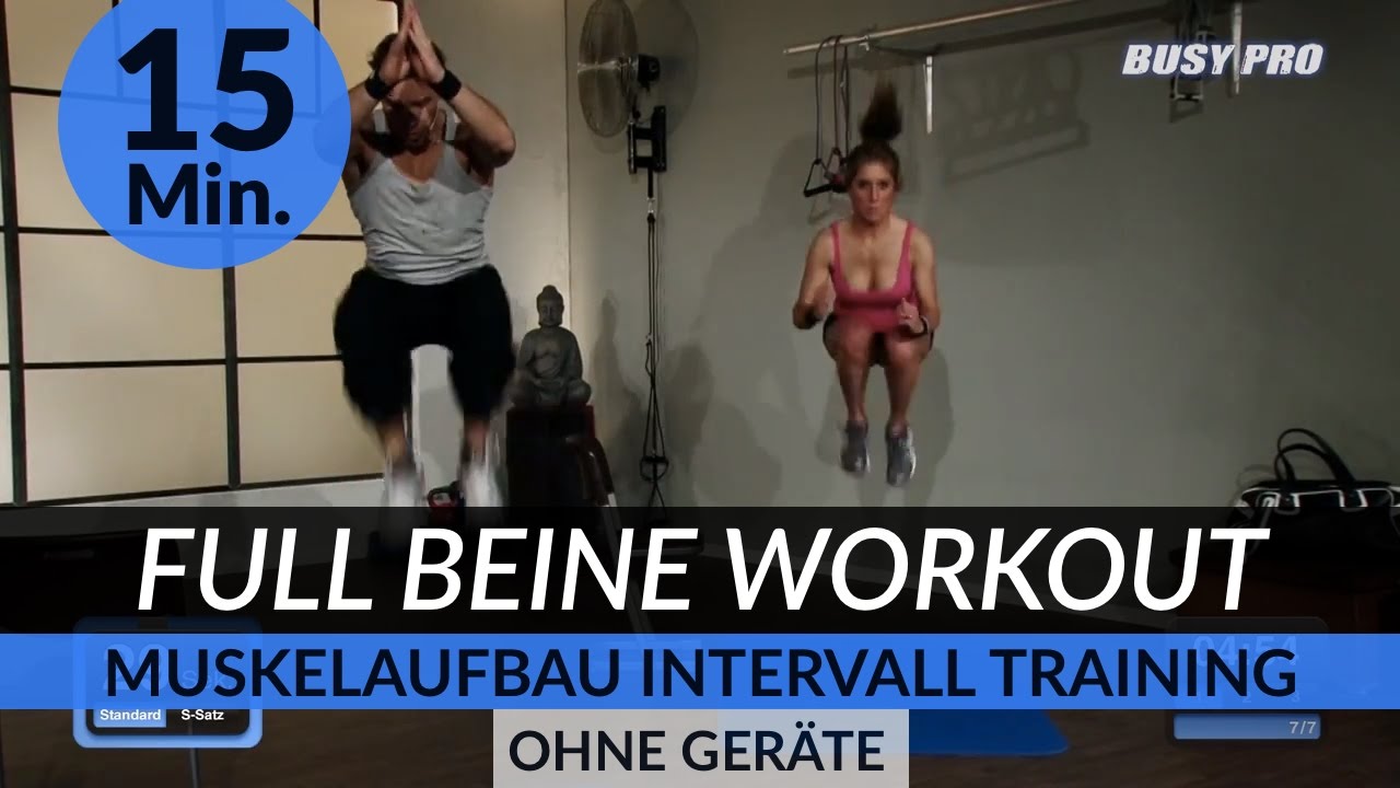15 Min. Beine Muskelaufbau Workout für zuhause ohne Geräte I Zirkeltraining by Dr. Daniel ...