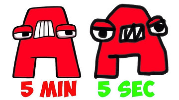 Russian Alphabet Lore But I Draw It in 5 seconds! (A-Z)