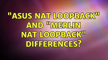"Asus NAT Loopback" and "Merlin NAT Loopback" differences?