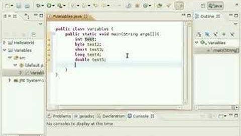 Java Video Tutorial 3: Variables and Data Types (Pt 1 of 2)