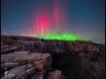 4k aurora and moonrise timelapse 11052023