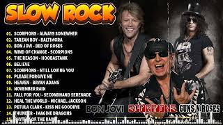 Scorpions, Aerosmith, Bon Jovi, White Lion, Ledzeppelin, The Eagles Best Slow Rock Ballads 80s, 90s