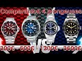 Comparaison: 4 plongeuses de 300€ à 3000€ (Orient/Seiko/Yema/Tudor)