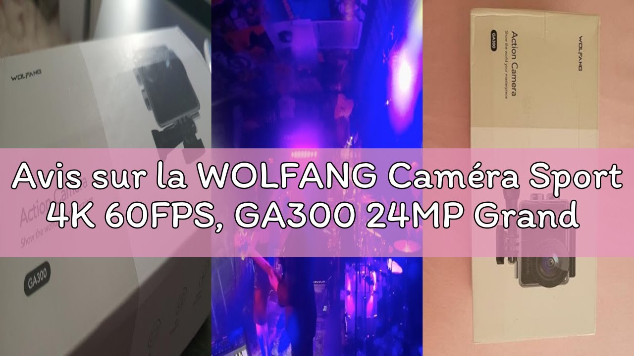 Avis sur la WOLFANG Caméra Sport 4K 60FPS, GA300 24MP Grand Angle Écran Tactile WiFi Caméra Étanche,
