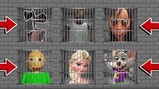 Minecraft PE : DO NOT CHOOSE THE WRONG PRISON! (Siren Head, Elsa, Granny & Baldi)