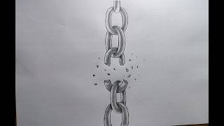 How To Draw A Broken Chain ⛓️ Easy Drawing Tutorial ⛓️ Pencil Sketch ⛓️