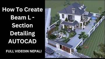 Beam Detailing in AutoCAD || L-section & Cross-Section of Beam || Complete Tutorial in Nepali