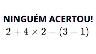 MATEMÁTICA BÁSICA - QUAL O VALOR DA EXPRESSÃO❓