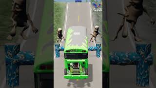 💥 Bus vs Harang na Troso BeamNG Hamon! #shorts #BeamNG #BusCrash