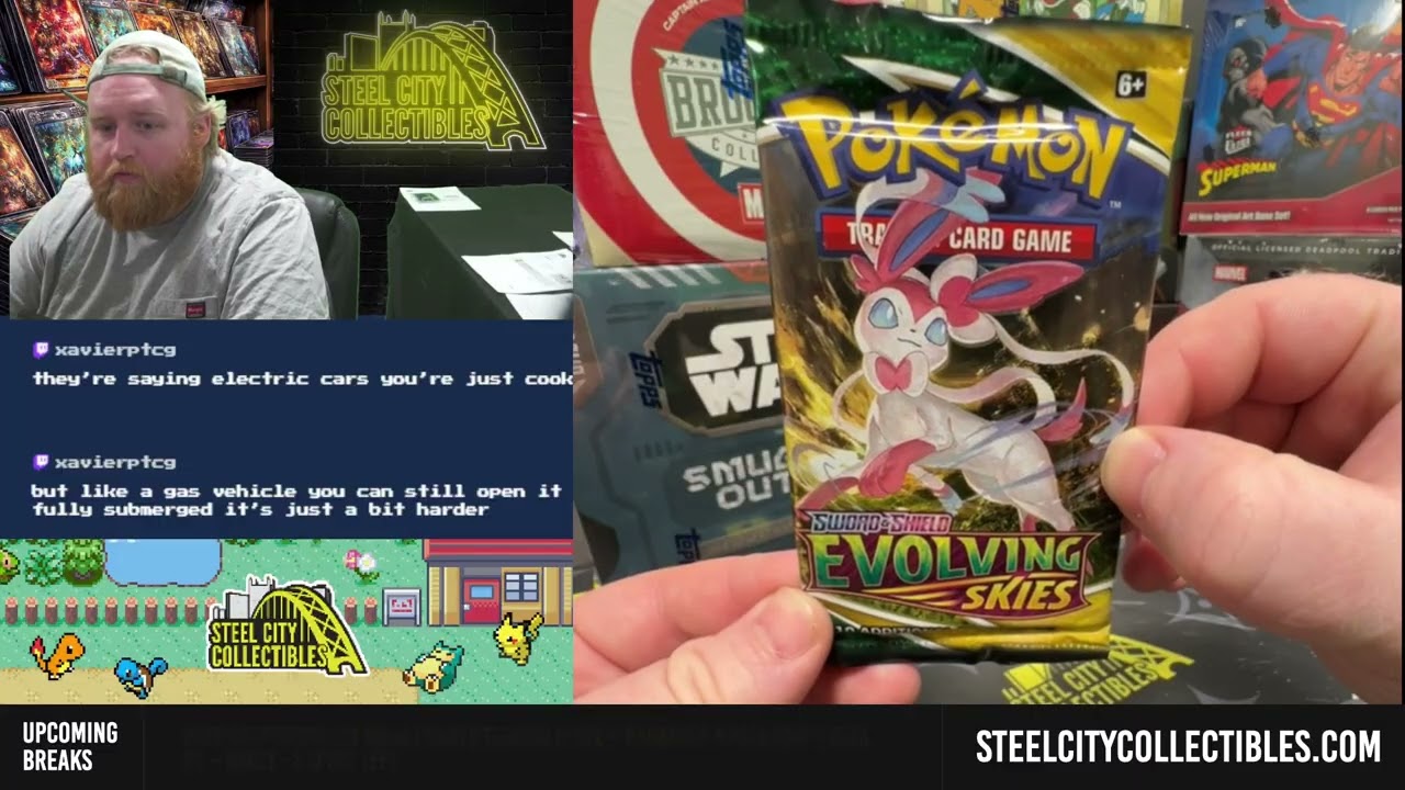 Pokemon Sword & Shield Evolving Skies Sleeved Booster Pack -- Personal Break for Brandon