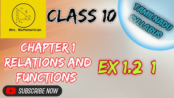 10th maths chapter 1 Ex1.2  1 |TN maths chapter 1 Relations and functions Exercise 1.2  1 problem