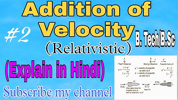 Velocity Addition Theorem Relativistic addition of velocities proof of Einstein