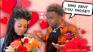 ANOTHER GUY SENT ME FLOWERS FOR VALENTINE'S DAY PRANK ON BOYFRIEND!