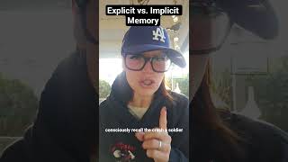 Explicit vs implicit memory. #awareness #implicit #explicit #memory #nervoussystem #regulation #loa