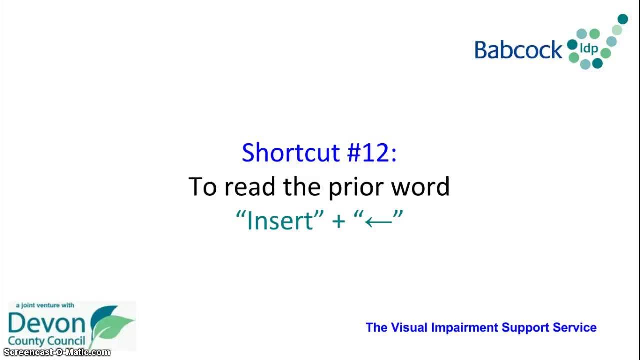 Jaws Screen Reader Shortcuts for Reading Text in PDFs YouTube