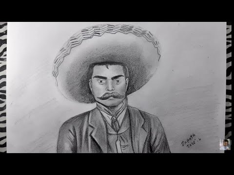 Dibujo realista (EMILIANO ZAPATA) a lápiz | - thptnganamst.edu.vn