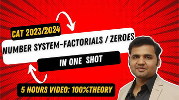 Number System -Factorial || Complete Theory || CAT 2023 & CMAT