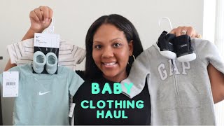 HUGE NEWBORN BABY BOY CLOTHING HAUL 2024 | NIKE, CARTERS, H&M, GAP, OLD NAVY & MORE