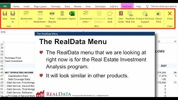 RealData software features -- Video #3: RealData Menu