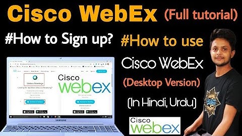 Cisco WeBex Meeting App| How to use Cisco WebEx App In Laptop| Cisco WebEx Full Tutorial