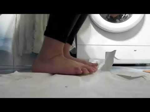 Banana crush challenge with sexy girl feet👣