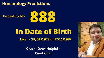 888 Number or Repeating number 8 in Date of Birth or Mobile number Numerology