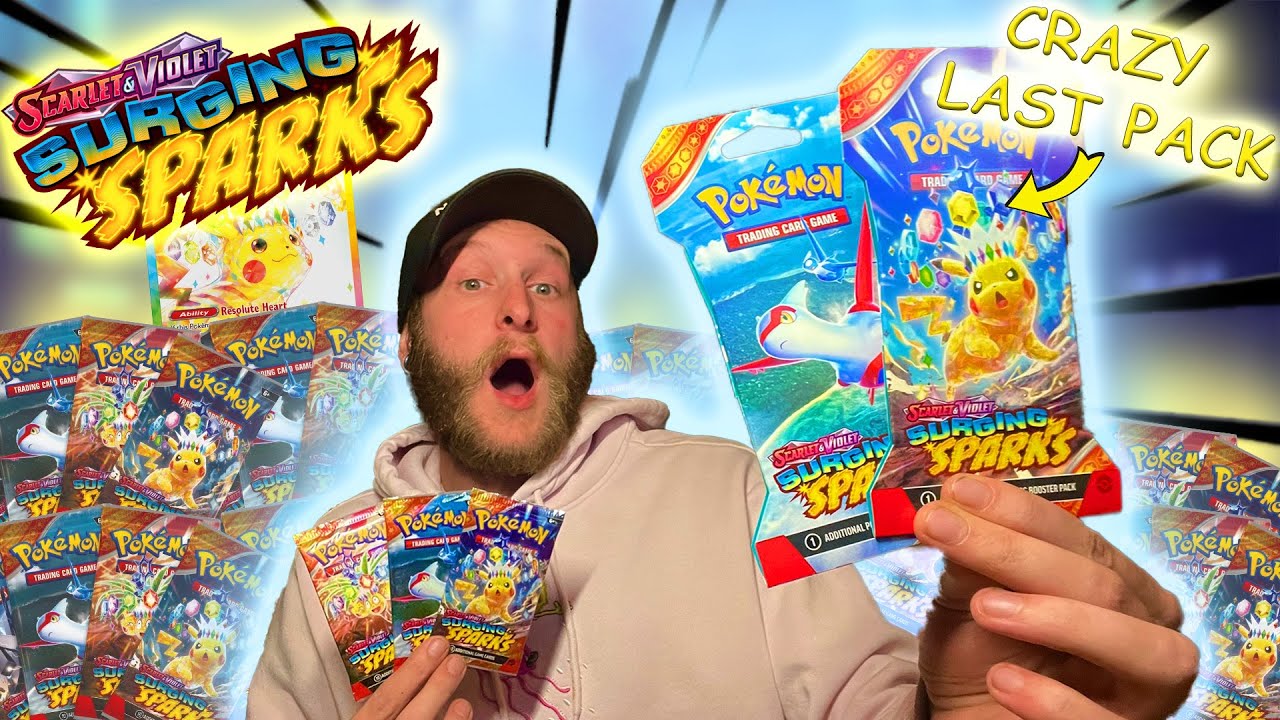 20 sleeved Booster packs of surging sparks(CRAZY LAST PACK MAGIC ...