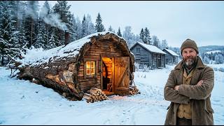 How He Turned a Giant Fallen Tree Into a Cabin — Then the Freeze Hit and He Never Felt It