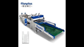 double lane high speed tshirt bag making machine/vest bag making machine