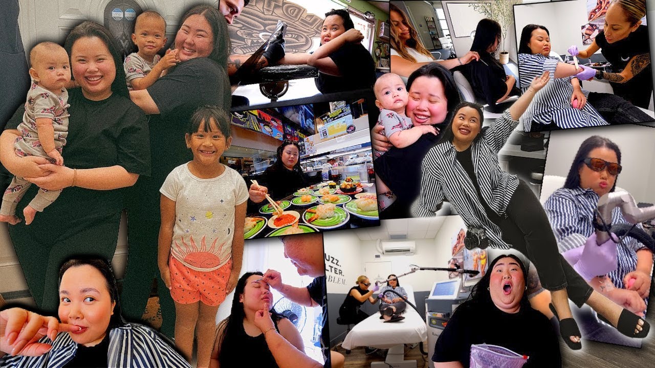 VLOG: goodbye tattoos, lasering my tattoo, big surprise, sushi date, new brows, girl's weekend away
