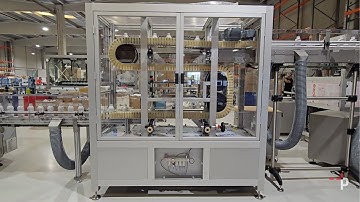 Bottle unscrambler with air blowing system and conveyor diverter - MINOR 100