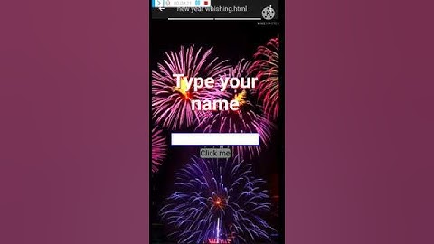 Happy new year wishing program in HTML, CSS and JavaScript