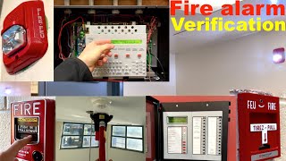 Fire alarm testing/verification of brand new notifier install at Elementary School