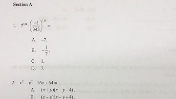 1819 YE S4 MC Q1 Index (~HKDSE 2017 P2 Q2, HKCEE 2011 P2 Q1)