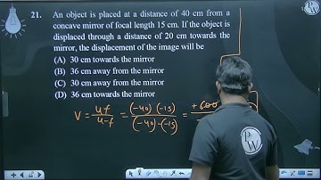 An object is placed at a distance of 40 cm from a concave mirror of focal length 15 cm. If the o....
