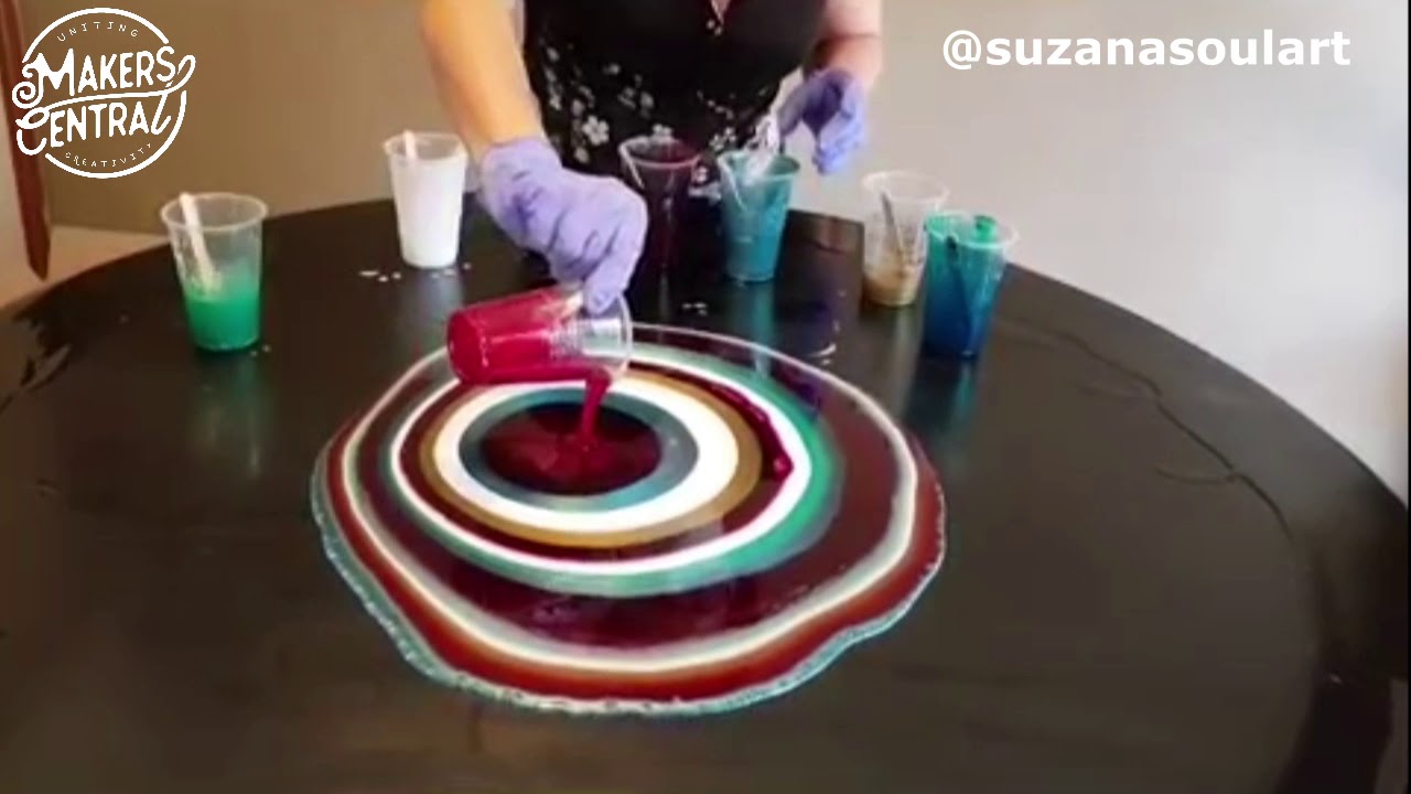 How To Make A DIY Epoxy Resin With Pigment Table Top - YouTube