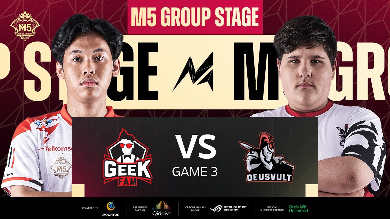 [ID] M5 Group Stage Hari 4 | GEEK FAM VS DEUS VULT | GAME 3