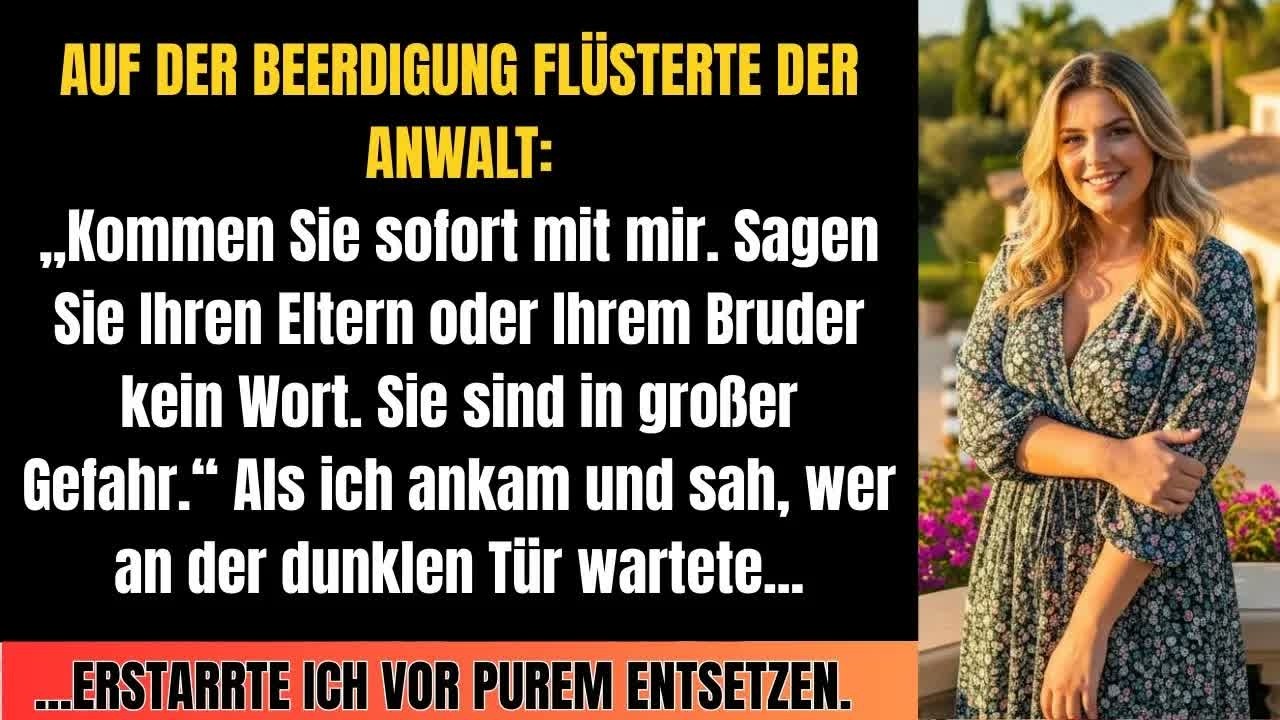 Anwalt auf Omas Beerdigung： „Folge mir“ – Dann sah ich, wer an der dunklen Tür wartete