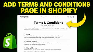 How to Add Terms and Conditions Page in Shopify (Step-by-Step)